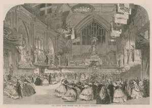 Het bal van de London Rifle Brigade in Guildhall door English School