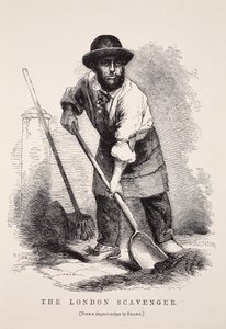 De Londense Vuilnisman, naar een daguerreotype door Richard Beard, illustratie uit London Labour and London Poor door Henry Mayhew, pub. 1862