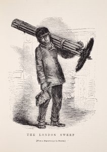 De Londense Schoorsteenveger, naar de daguerreotype door Richard Beard, illustratie uit London Labour and London Poor door Henry Mayhew, pub. 1862 door English School