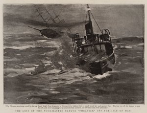 Het Verlies van de Viermastbark "Thracian," bij het Eiland Man