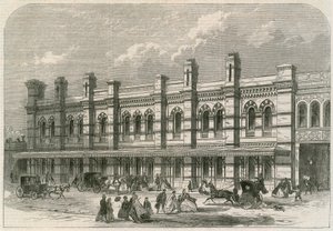 Het Ludgate Hill Station van de London, Chatham en Dover Railway door English School