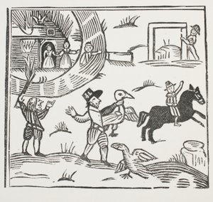 De Gekke Streken van Tom Tram, illustratie uit Chap-books van de Achttiende Eeuw door John Ashton, uitgegeven 1882 door English School
