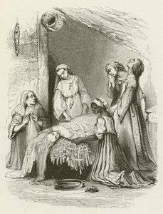De Malabar-vrouwen wassen het lichaam van Virginia door English School