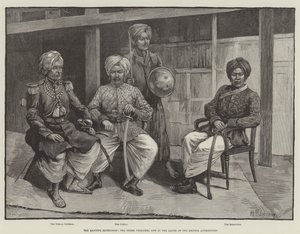 De Manipur-expeditie, de drie gevangenen nu in handen van de Britse autoriteiten
