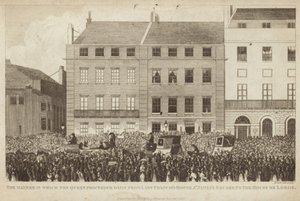De Manier waarop de Koningin dagelijks van Lady Franciss Huis vertrok
