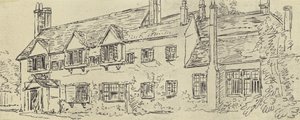 Het landhuis, ca. 1770 (gravure)