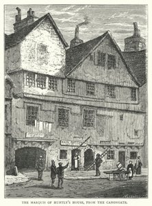 Het Huis van de Markies van Huntly, vanaf de Canongate door English School