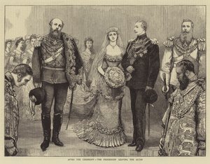 Het Huwelijk van de Hertog van Connaught, na de Ceremonie, de Processie verlaat het Altaar door English School