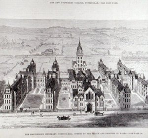 Het Marylebone Ziekenhuis, Notting Hill, Geopend door de Prins en Prinses van Wales, uit The Illustrated London News, 7 februari 1881