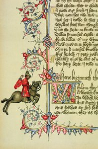 De Koopman, facsimile detail uit The Canterbury Tales, door Geoffrey Chaucer door English School
