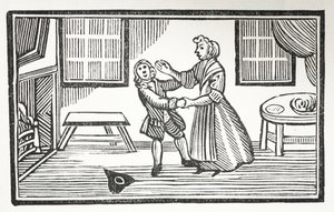 De Methode die Meg gebruikte om een van de Predikanten zijn rekening te laten betalen, illustratie uit Chap-books van de Achttiende Eeuw door John Ashton, uitgegeven 1882 door English School