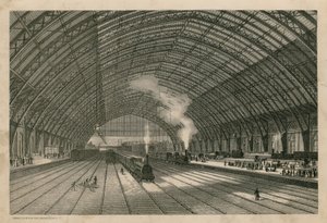 Het Midland Railway Station, St Pancras, Londen door English School