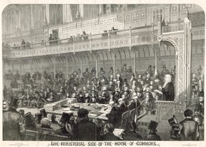 De ministeriële kant van het Lagerhuis door English School