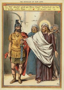 De wonderen van Christus: genezing van de verlamde dienaar van een centurio met groot geloof door English School