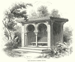 Het Moorse Zomerhuis (gravure) door English School