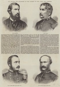 De indieners en ondersteuners van het adres in de Lords en Commons (gravure)