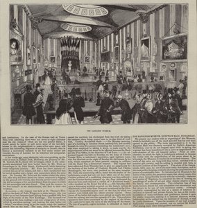 Het Napoleon Museum, The Egyptian Hall, Londen (gravure) door English School