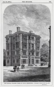 De Nationale Muziekschool, Kensington (gravure) door English School