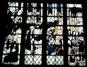 De Geboorte, Aanbidding van de Wijzen en de Presentatie in de Tempel, ca.1500 (detail) door English School