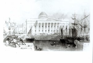 Het nieuwe douanehuis, Liverpool, c.1830