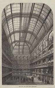 De nieuwe hop- en moutbeurs (gravure) door English School
