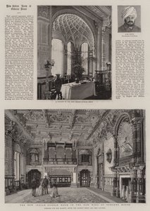 De nieuwe Indiase Durbar-kamer in de nieuwe vleugel van Osborne House (gravure) door English School