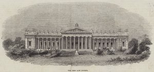 De Nieuwe Rechtbanken (gravure) door English School