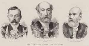 De Nieuwe Lord Mayor en Sheriffs (gravure) door English School