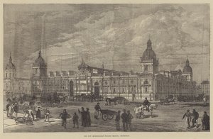 De nieuwe Metropolitan pluimveemarkt, Smithfield (gravure) door English School