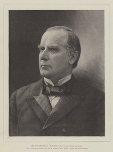 De nieuwe president van de Verenigde Staten, majoor William McKinley door English School
