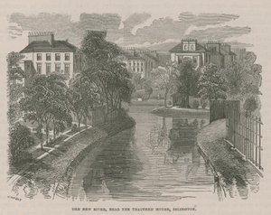Het New River Head, nabij het rieten huis, Islington