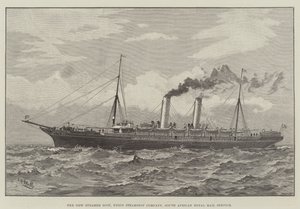 De nieuwe stoomboot Scot, Union Steamship Company, Zuid-Afrikaanse Koninklijke Postdienst door English School