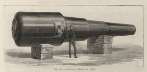 De nieuwe Woolwich Infant, 81 ton (gravure)