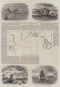 De Noord-Atlantische telegraaf (gravure) door English School