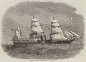 De Nieuwe Stoomboot van de Noord-Duitse Lloyd "Hudson" (gravure) door English School
