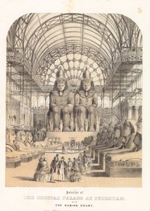 De Nubische Hof in het Crystal Palace in Sydenham door English School