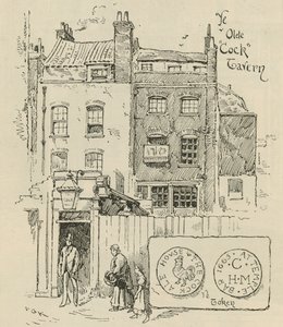 The Old Cock Tavern, Londen door English School