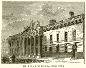 Het Oude India Kantoor, Leadenhall Street, in 1803 door English School