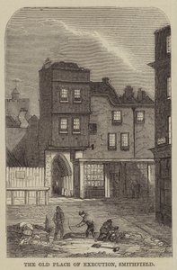 De oude executieplaats, Smithfield (gravure) door English School