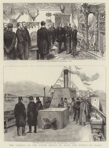 De opening van de Forth Bridge door ZKH de Prins van Wales