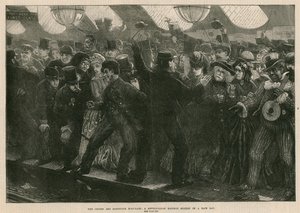 De Oxford en Cambridge bootrace: Een metropolitaan treinstation op een racedag door English School