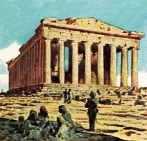 Het Parthenon in Athene door English School