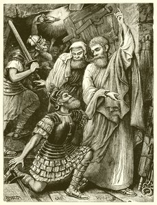 De Cipier van Filippi voor Paulus en Silas door English School