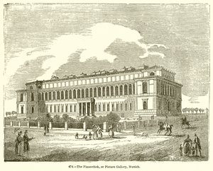 De Pinacotheek, of Schilderijengalerij, München door English School