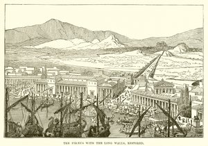 De Piraeus met de lange muren (gerestaureerd) door English School