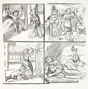 De aangename geschiedenis van Jack Horner, illustratie uit Chap-books van de achttiende eeuw door John Ashton, uitgegeven 1882