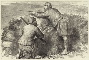 De Prins van Wales op korhoenjacht in de hooglanden