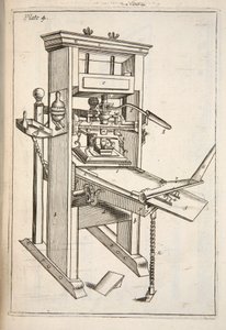 De Drukpers, uitgegeven 1683, gravure door English School