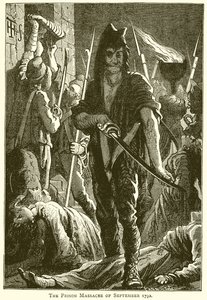 Het Gevangenismassacre van September 1792 door English School