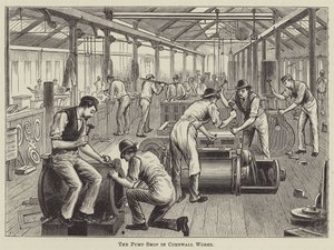 De pompwerkplaats in Cornwall Works door English School